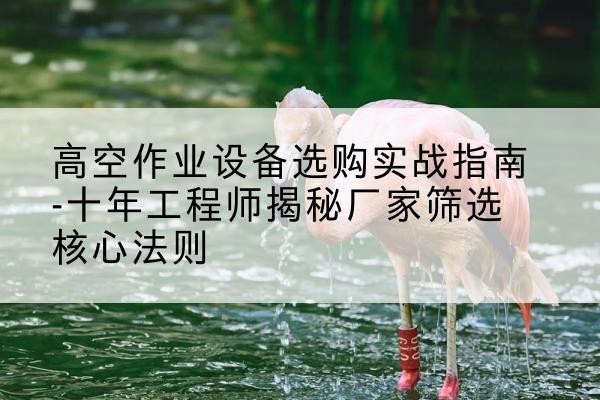 博野剪叉式升降机厂家-高空作业设备选购实战指南-十年工程师揭秘厂家筛选核心法则
