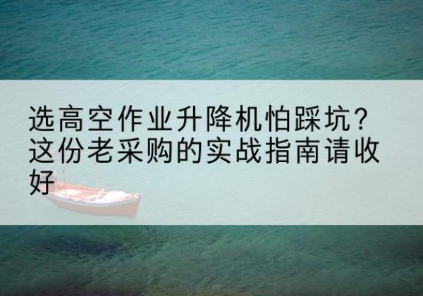 博野高空作业升降机厂家推荐-选高空作业升降机怕踩坑？这份老采购的实战指南请收好