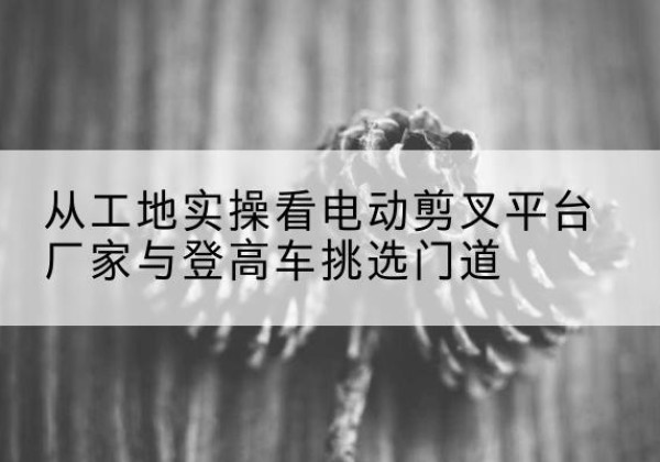 博野电动剪叉升降平台厂家-从工地实操看电动剪叉平台厂家与登高车挑选门道